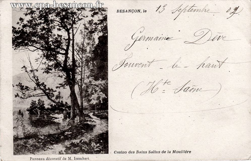 BESANÇON - Casino des Bains Salins de la Mouillère - Panneau décoratif de M. Isembart